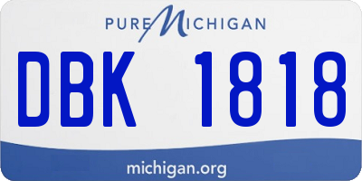 MI license plate DBK1818