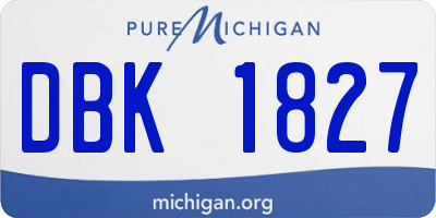 MI license plate DBK1827
