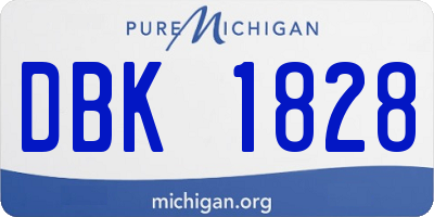 MI license plate DBK1828
