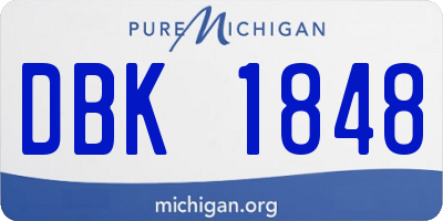 MI license plate DBK1848
