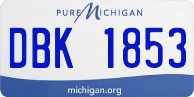 MI license plate DBK1853