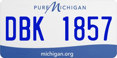 MI license plate DBK1857