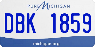 MI license plate DBK1859