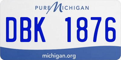 MI license plate DBK1876