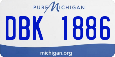 MI license plate DBK1886