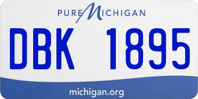 MI license plate DBK1895