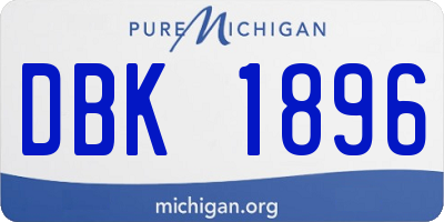 MI license plate DBK1896