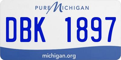 MI license plate DBK1897