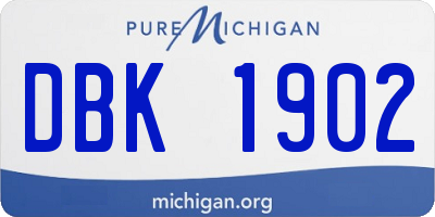 MI license plate DBK1902