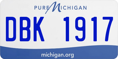 MI license plate DBK1917