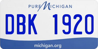MI license plate DBK1920