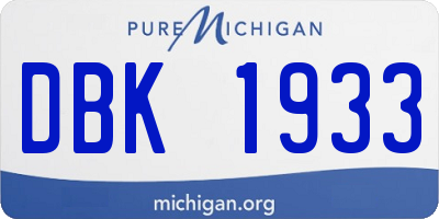 MI license plate DBK1933