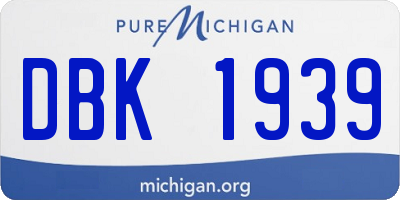 MI license plate DBK1939