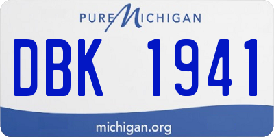 MI license plate DBK1941