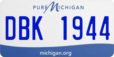 MI license plate DBK1944