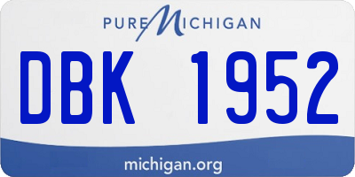 MI license plate DBK1952