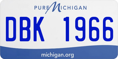 MI license plate DBK1966