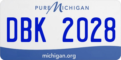 MI license plate DBK2028