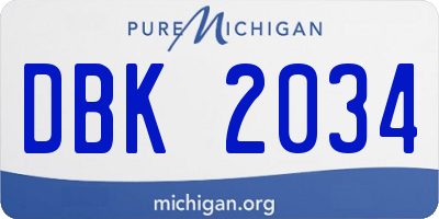 MI license plate DBK2034