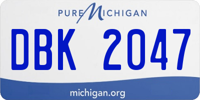 MI license plate DBK2047