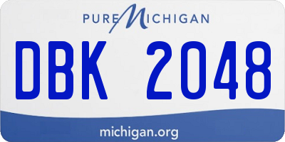 MI license plate DBK2048