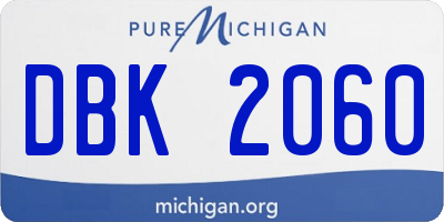 MI license plate DBK2060