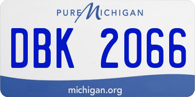 MI license plate DBK2066