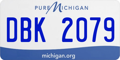 MI license plate DBK2079