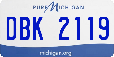 MI license plate DBK2119