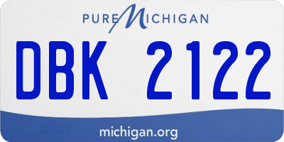 MI license plate DBK2122