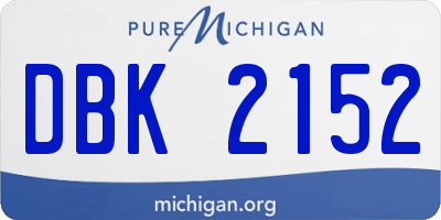 MI license plate DBK2152
