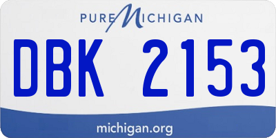MI license plate DBK2153