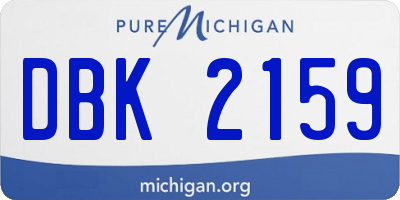 MI license plate DBK2159