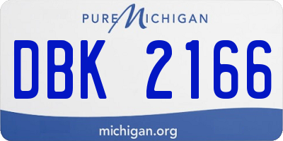 MI license plate DBK2166