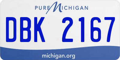 MI license plate DBK2167