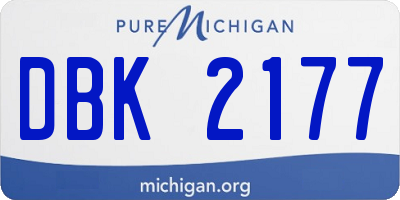 MI license plate DBK2177