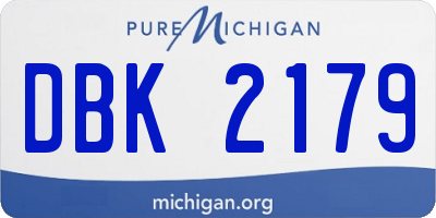 MI license plate DBK2179