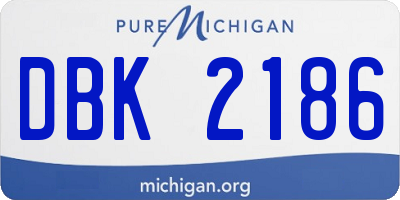 MI license plate DBK2186