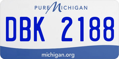 MI license plate DBK2188