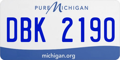 MI license plate DBK2190