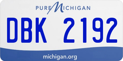 MI license plate DBK2192