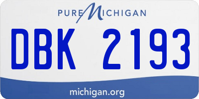 MI license plate DBK2193