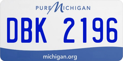 MI license plate DBK2196