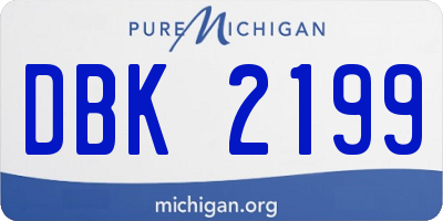 MI license plate DBK2199