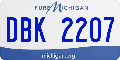 MI license plate DBK2207
