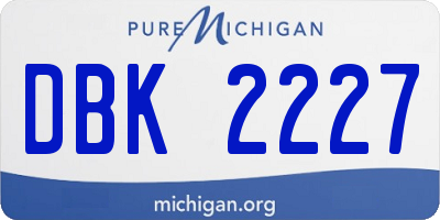 MI license plate DBK2227