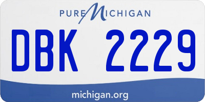 MI license plate DBK2229