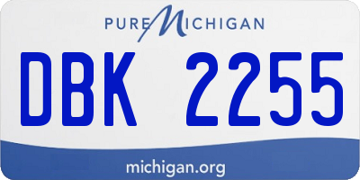 MI license plate DBK2255