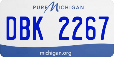 MI license plate DBK2267