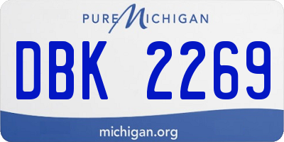MI license plate DBK2269